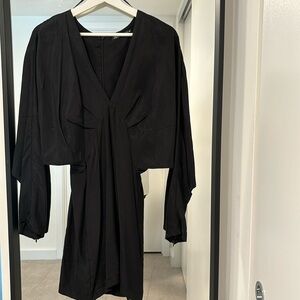 Zara black mini dress with long sleeves